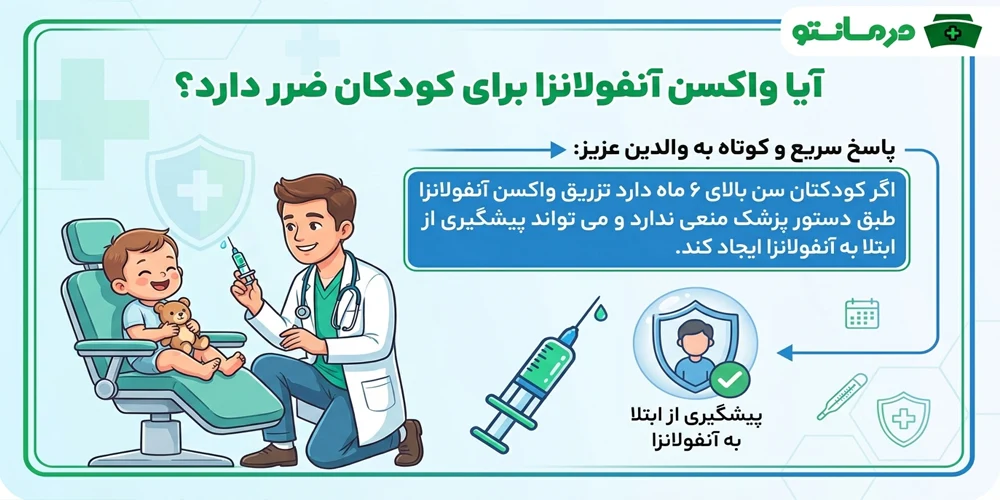 آیا واکسن آنفولانزا برای کودکان ضرر دارد؟