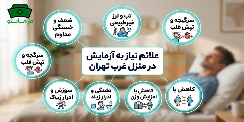 معمولا در چه علائمی پزشک درخواست خدمات ازمایش در منزل غرب را می دهد؟