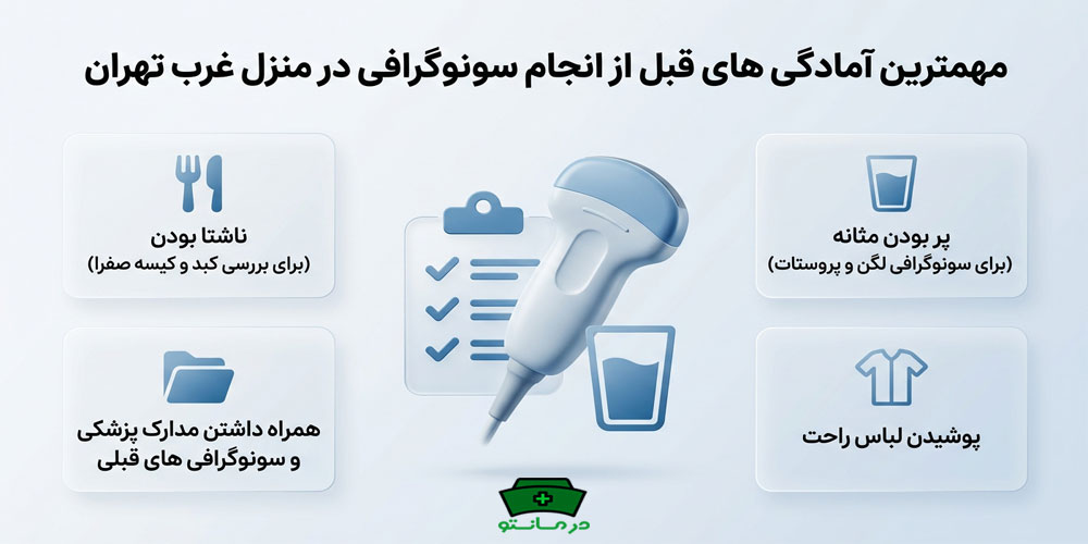 مهمترین آمادگی های قبل از انجام سونوگرافی در منزل غرب تهران چیست؟